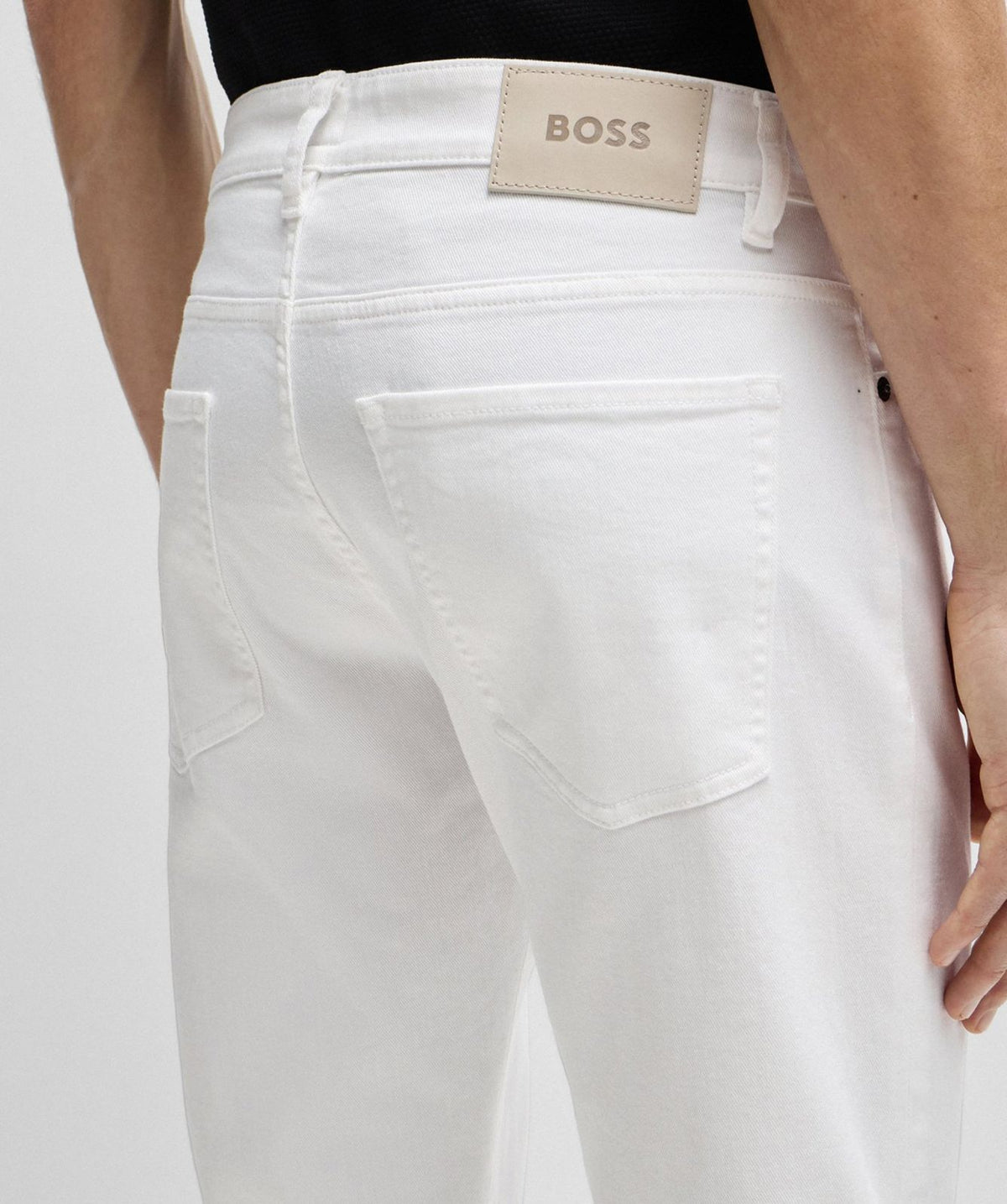 BOSS Delaware3 Cashmere-Touch Jeans - White