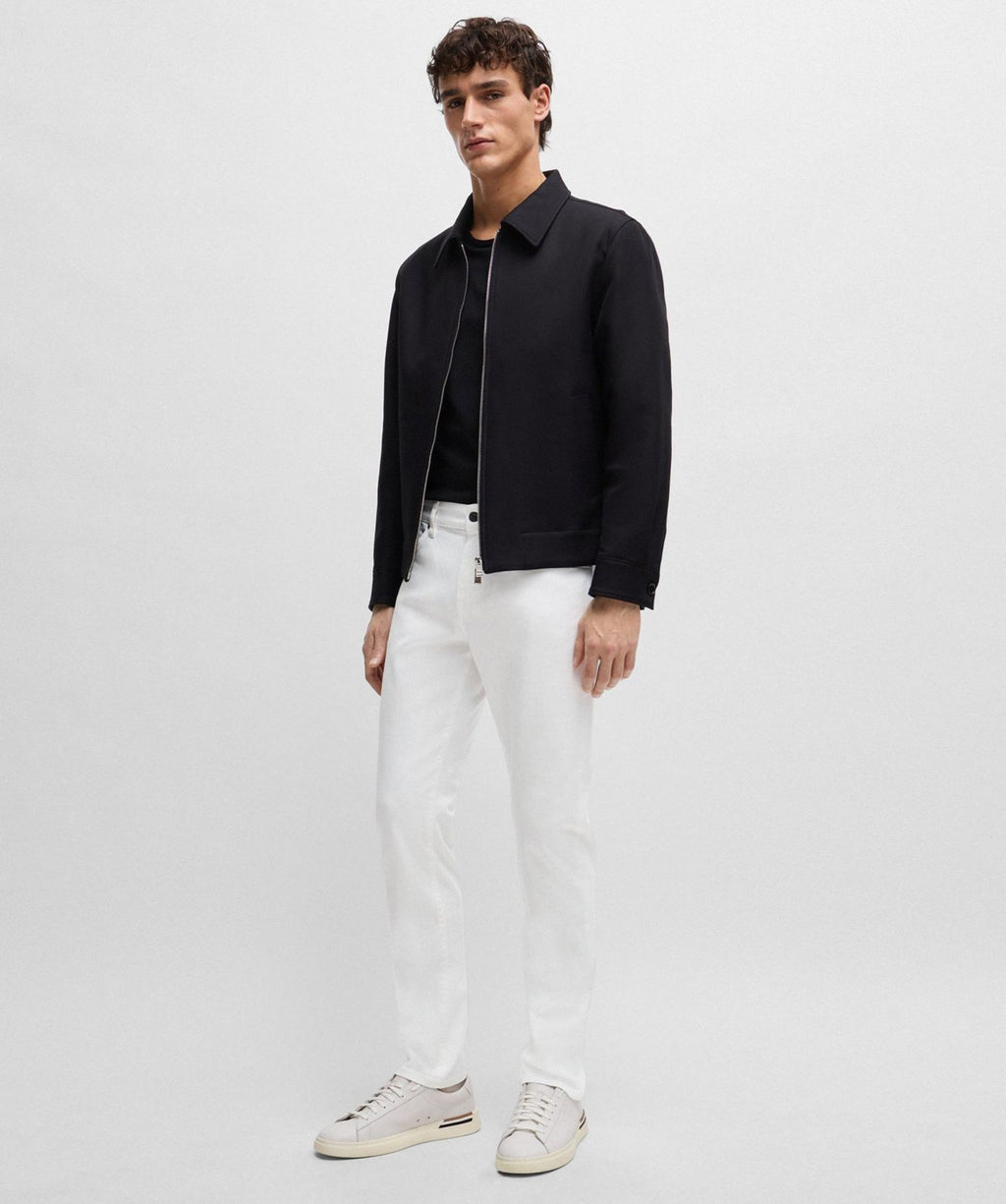 BOSS Delaware3 Cashmere-Touch Jeans - White