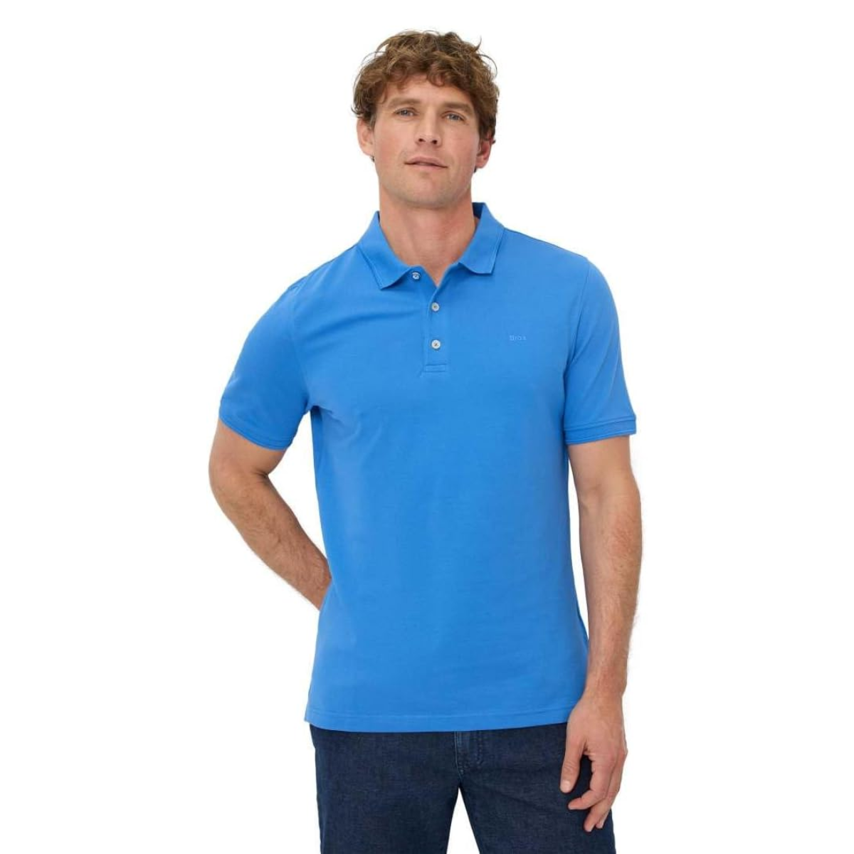 Brax Pete Polo Shirt - Cornflower Blue