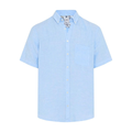 Brax DanU Linen Short Sleeve Shirt - Light Blue
