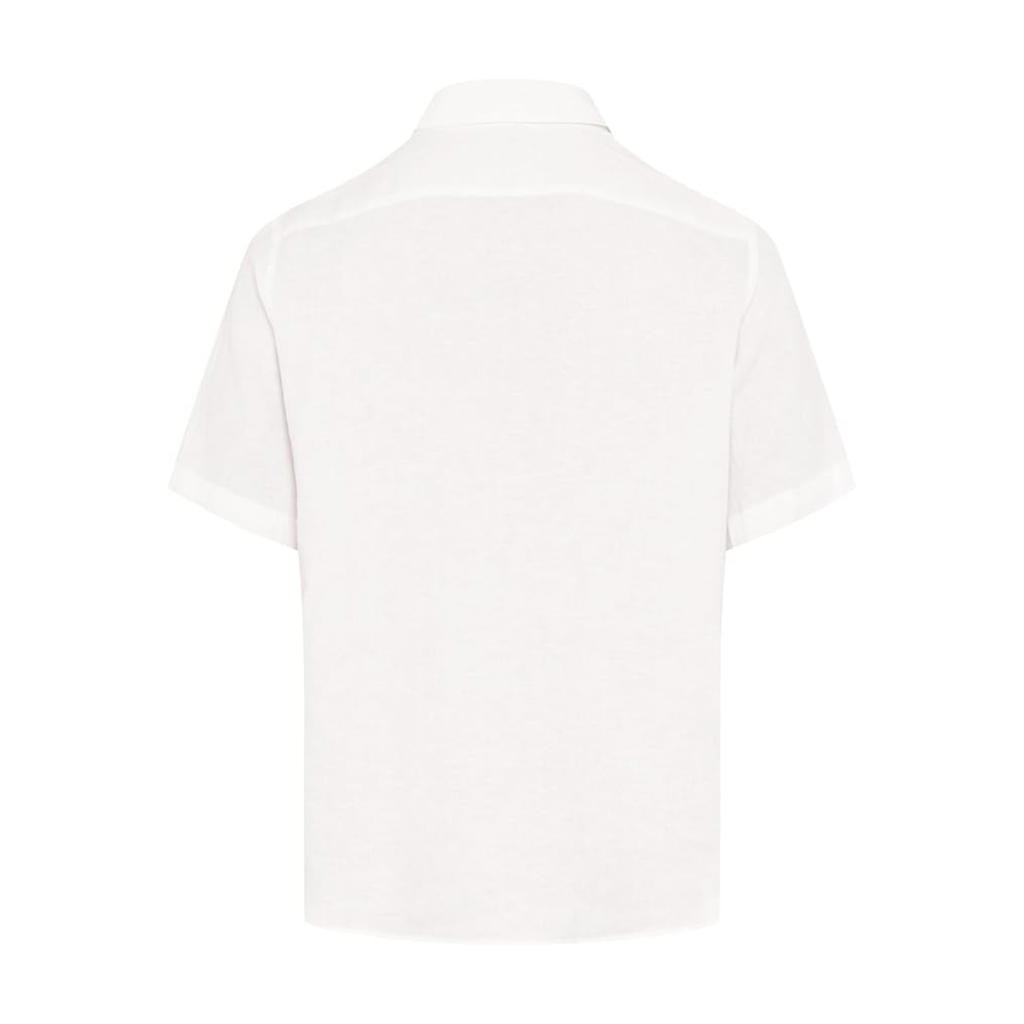 Brax DanU Linen Short Sleeve Shirt - White