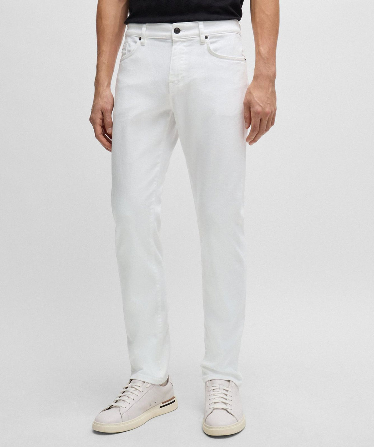 BOSS Delaware3 Cashmere-Touch Jeans - White