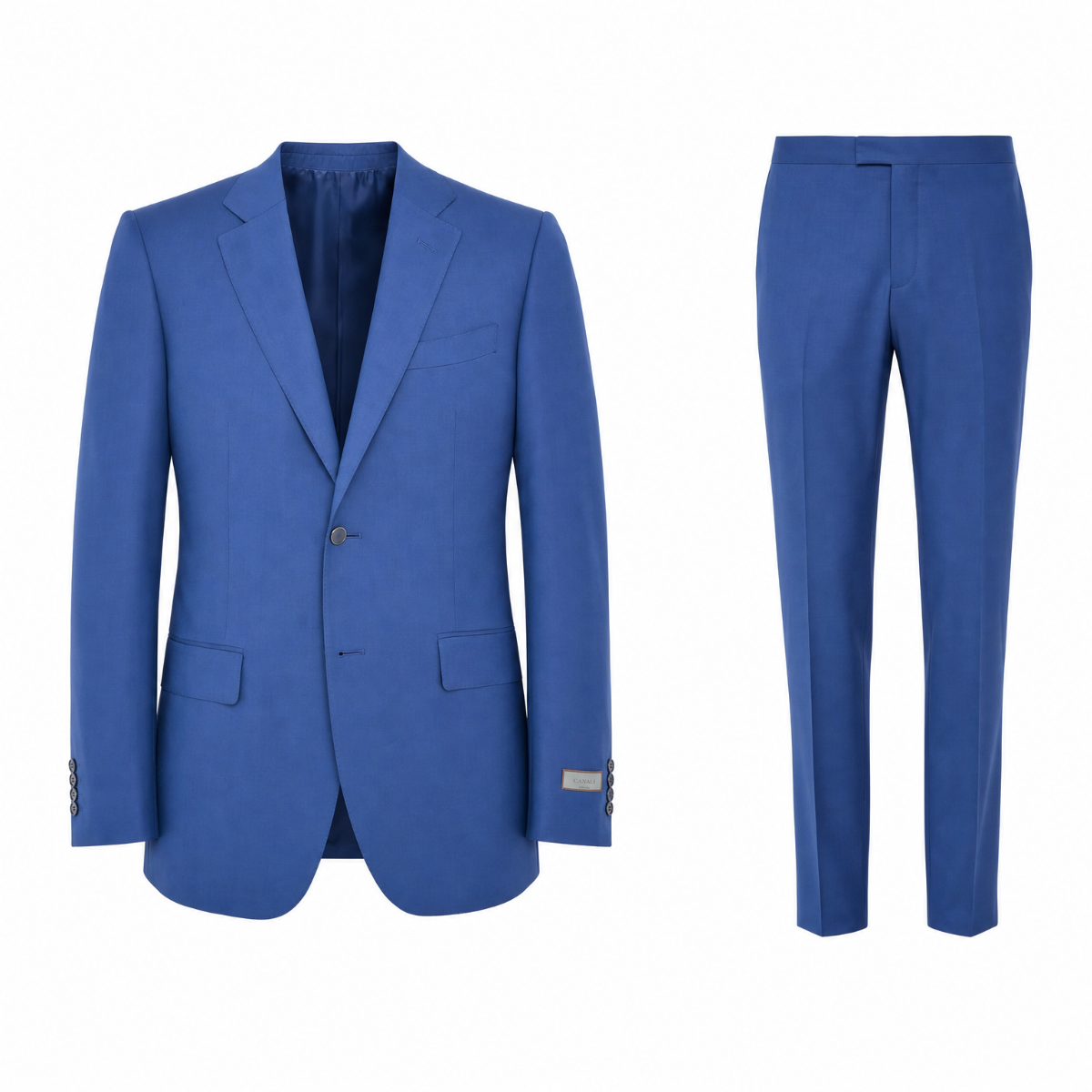 Canali Double Twisted Wool Suit - Blue