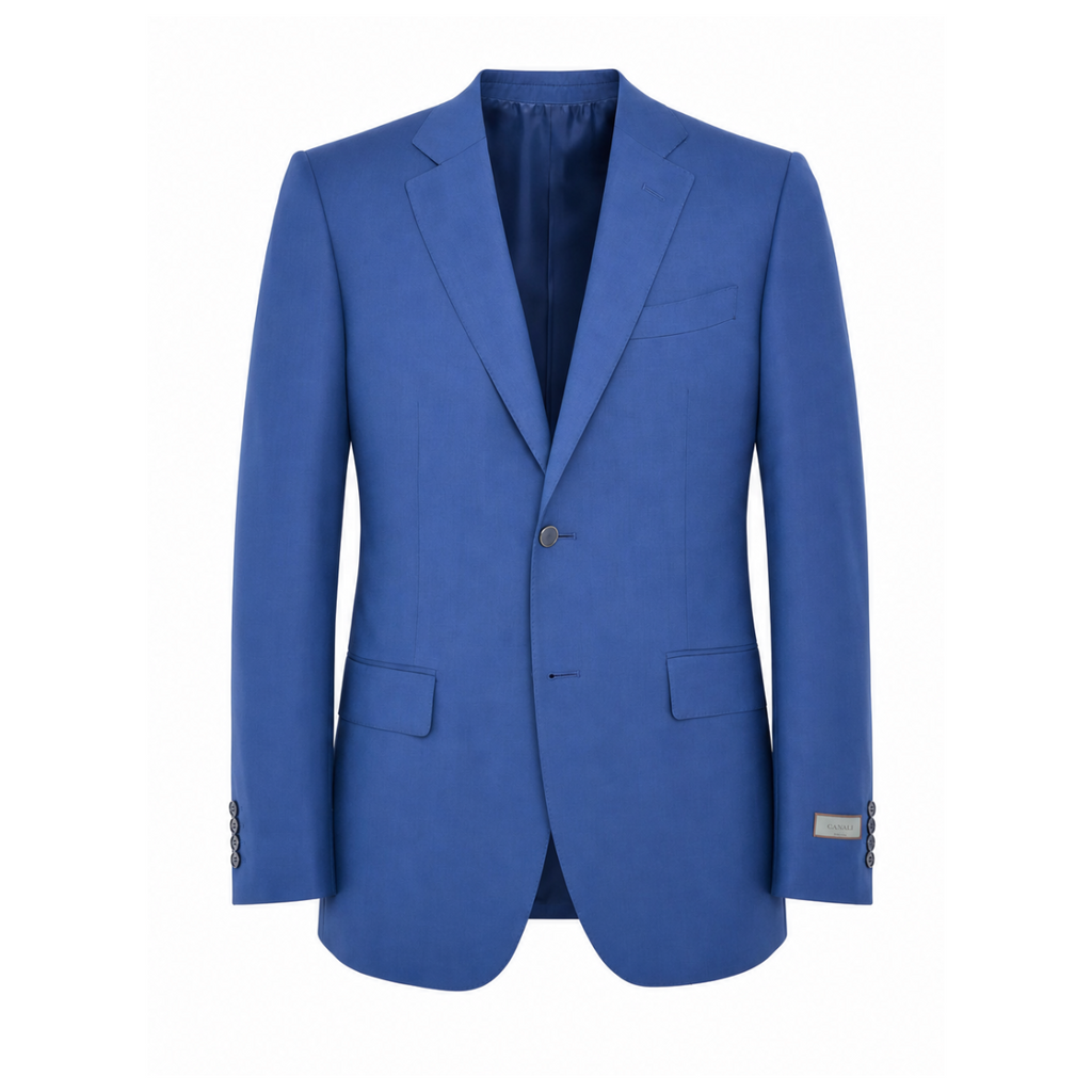Canali Double Twisted Wool Suit - Blue