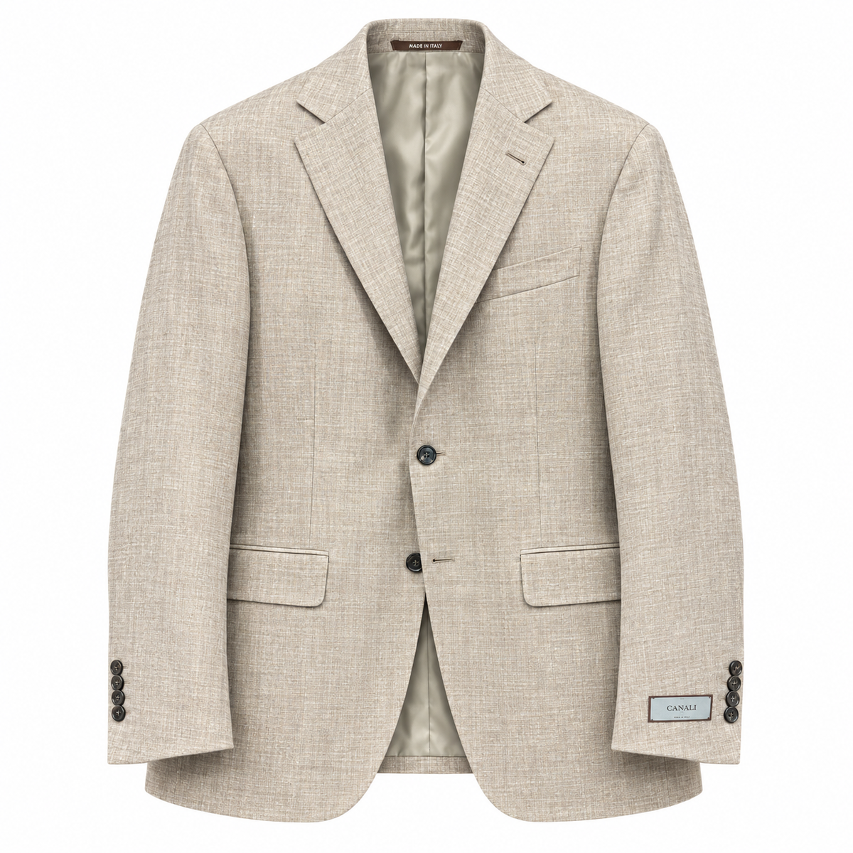 Canali Kei Sports Jacket - Beige Herringbone