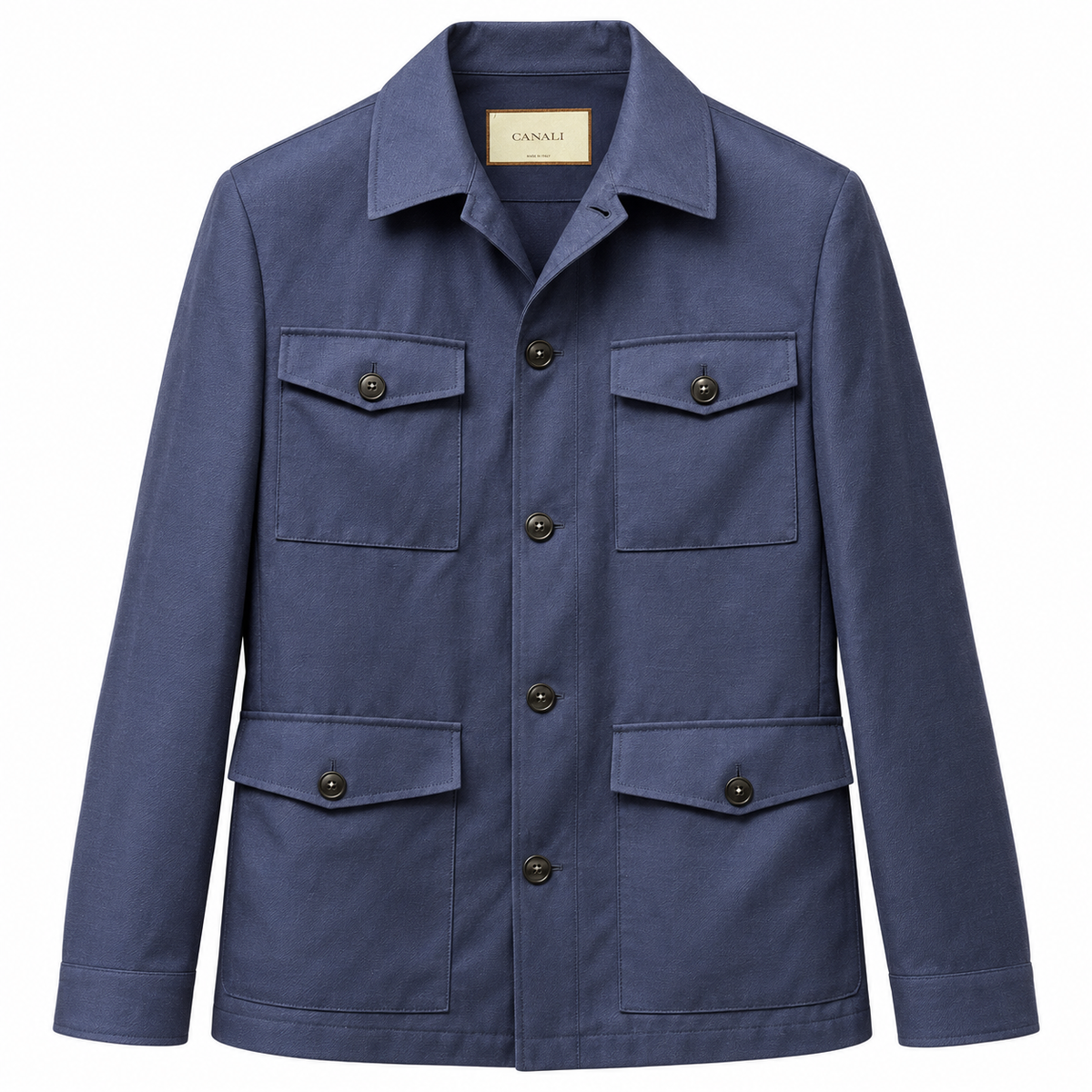 Canali Casual Safari Jacket - Navy