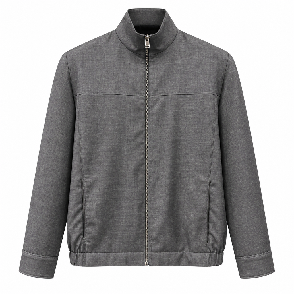 Canali Reversible Bomber Jacket - Denim