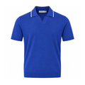 Canali Skipper Collar Knitted Polo - Wisteria