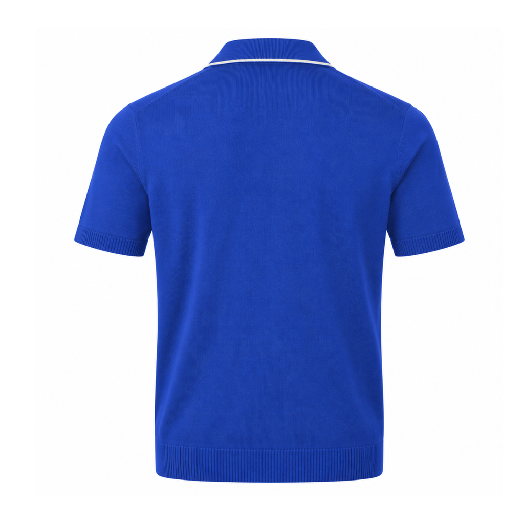 Canali Skipper Collar Knitted Polo - Wisteria