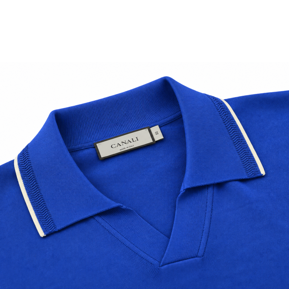 Canali Skipper Collar Knitted Polo - Wisteria