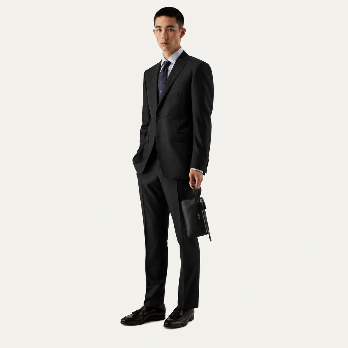 Canali Classic Wool Suit - Black