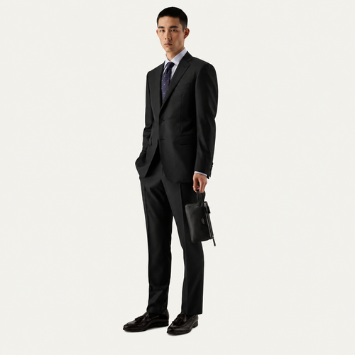 Canali Classic Wool Suit - Black