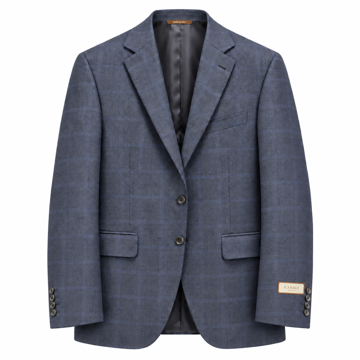 Canali Kei Sports Jacket - Navy Check
