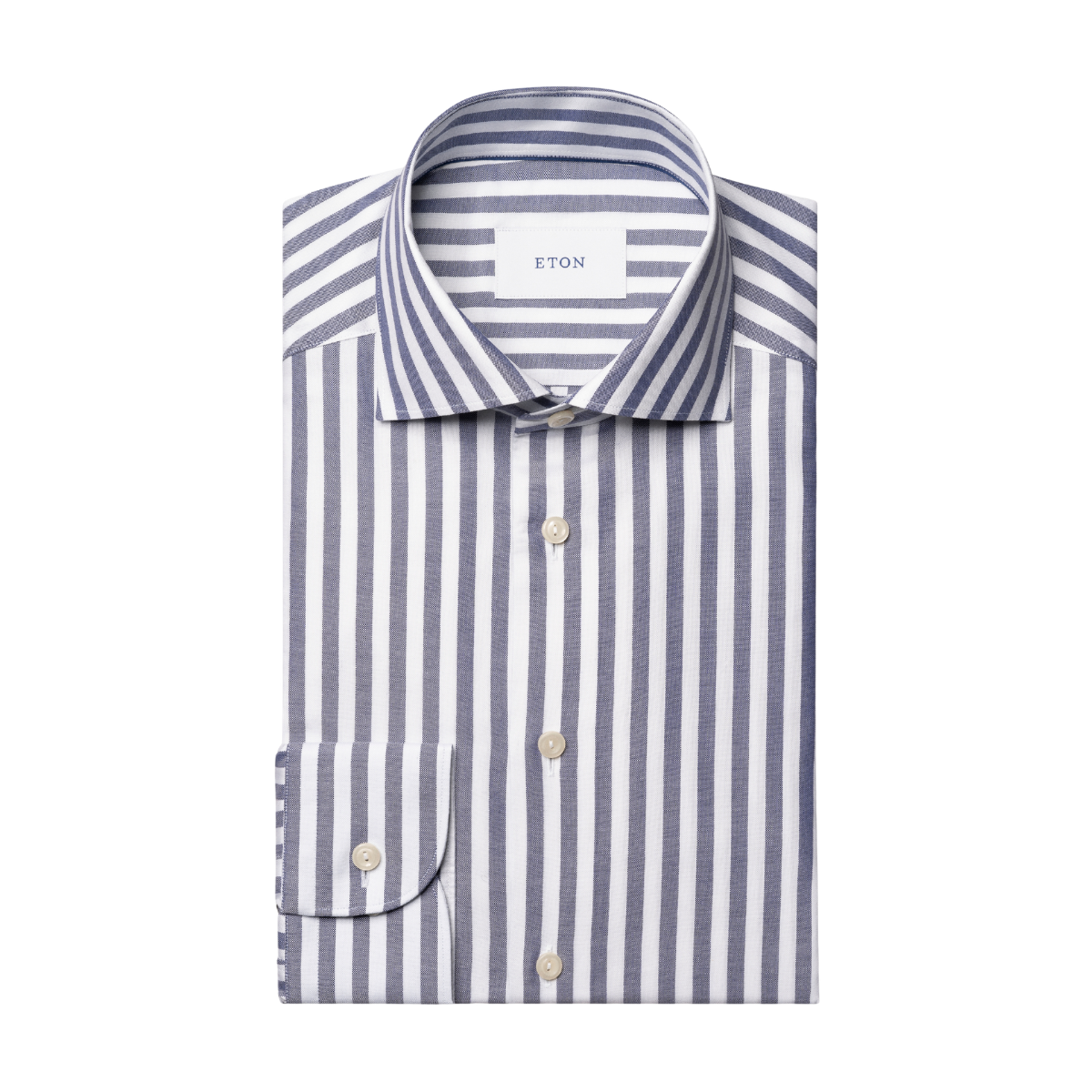 Eton Bengal Stripe Signature Oxford Business Shirt - Navy Stripe