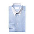 Eton Slim Fit Banker Collar Business Shirt - Blue Stripe
