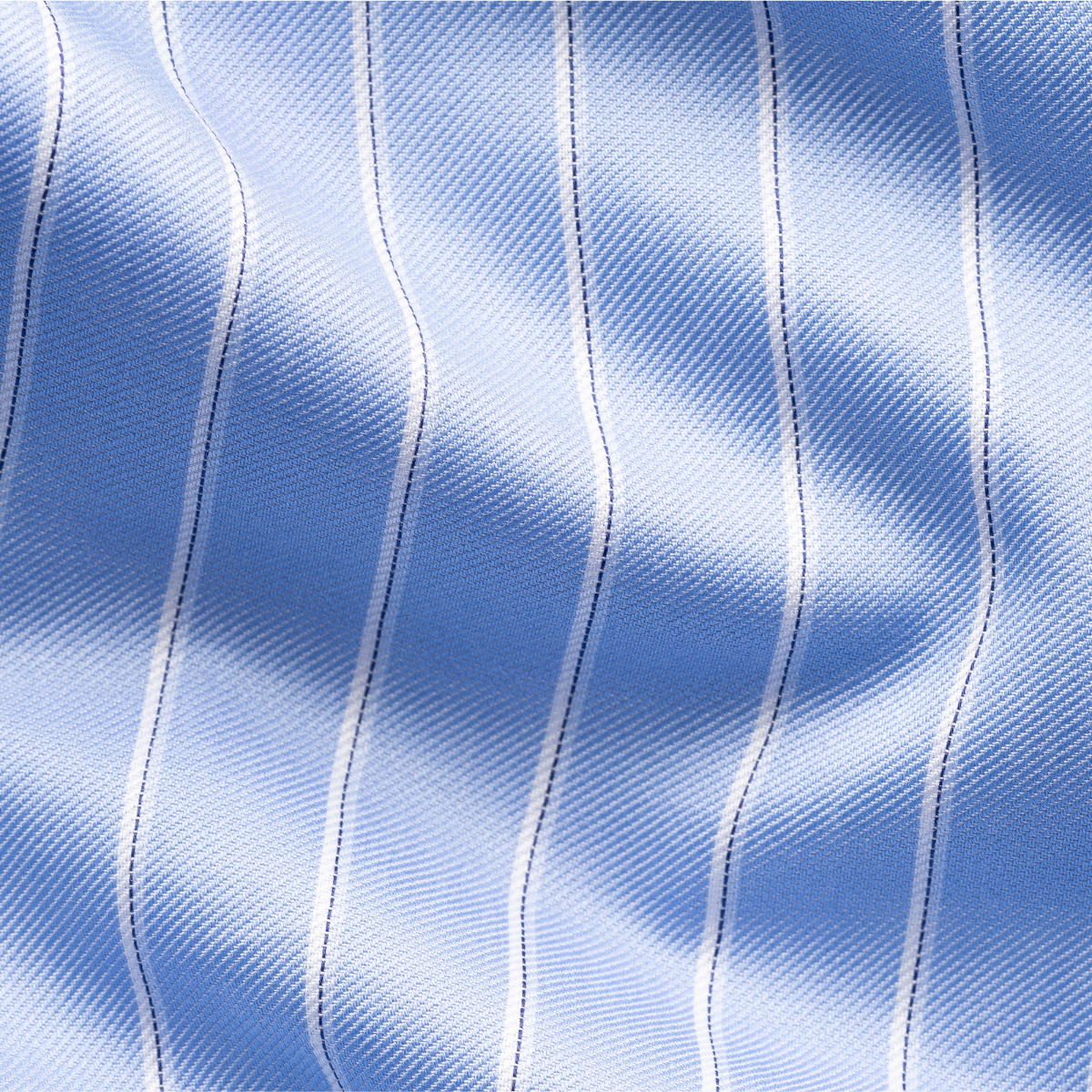 Eton Slim Fit Banker Collar Business Shirt - Blue Stripe