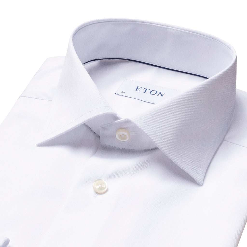 Eton Signature Twill Contemporary Fit Business Shirt with French Cuffs