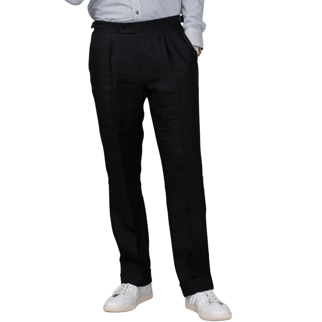 Rembrandt Evans Linen Trouser - Black