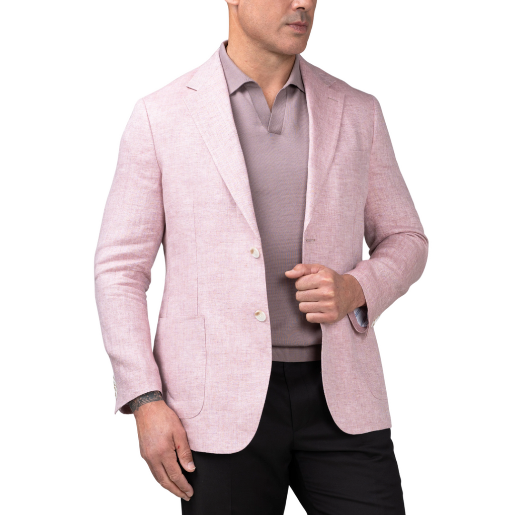 Rembrandt Linen Sports Jacket - Pink
