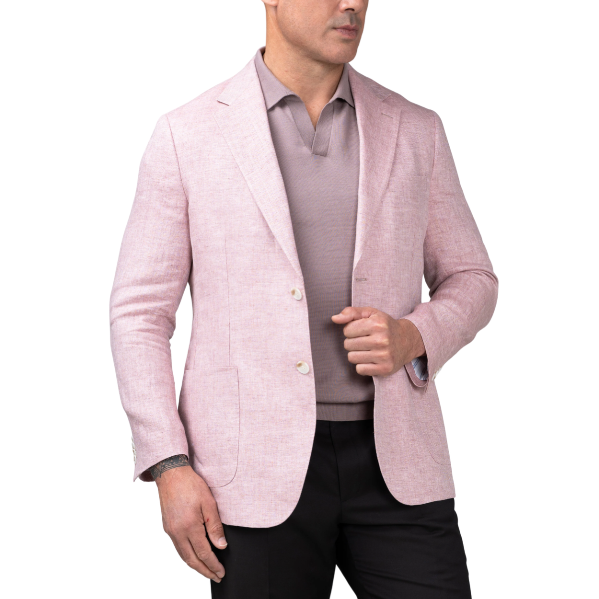 Rembrandt Linen Sports Jacket - Pink