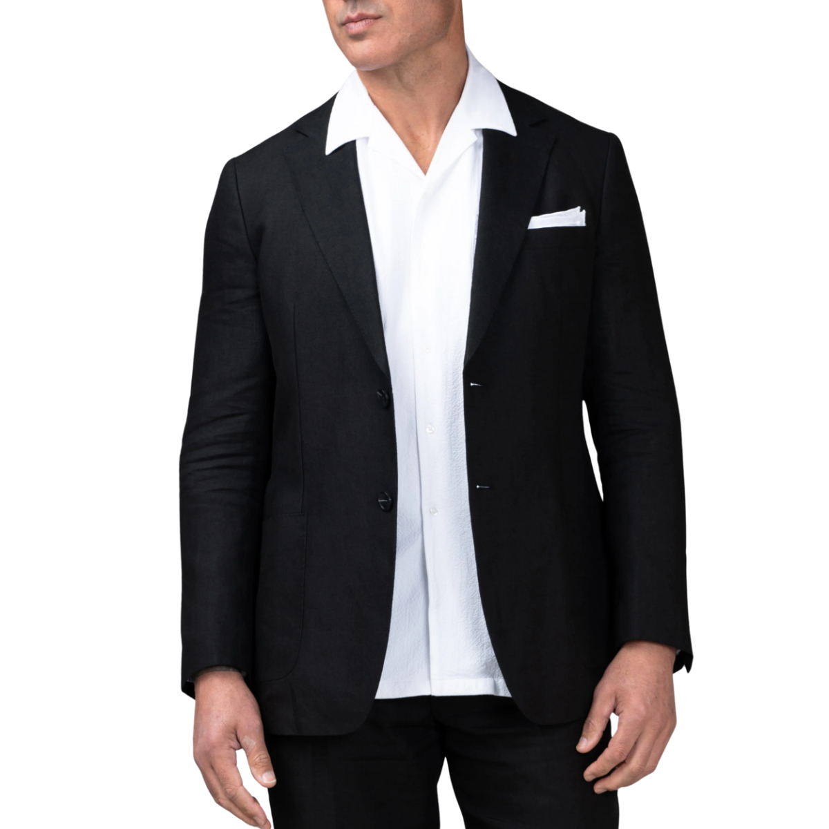 Rembrandt Linen Sports Jacket - Black