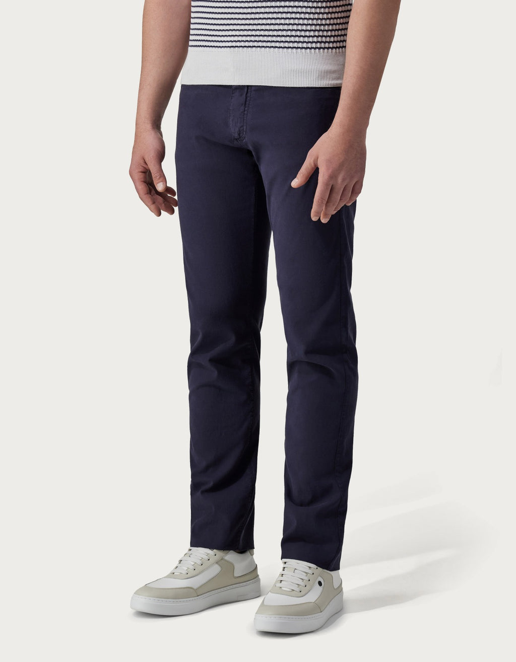 Canali Lyocell Cotton 5 Pocket Jeans - Navy